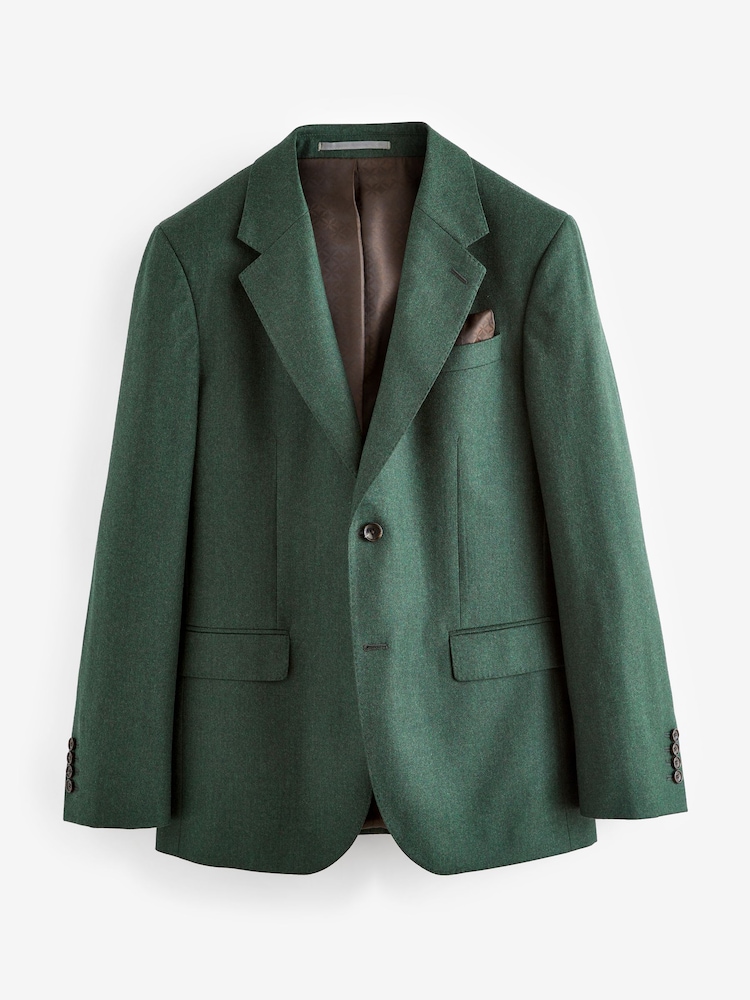 Verde - Signature Zignone Flannel Costum Jachetă - Image 6 of 10
