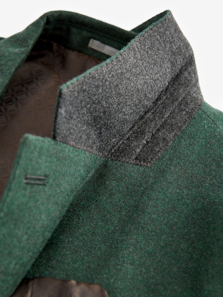 Verde - Signature Zignone Flannel Costum Jachetă - Image 8 of 10
