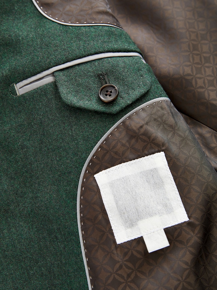 Verde - Signature Zignone Flannel Costum Jachetă - Image 9 of 10
