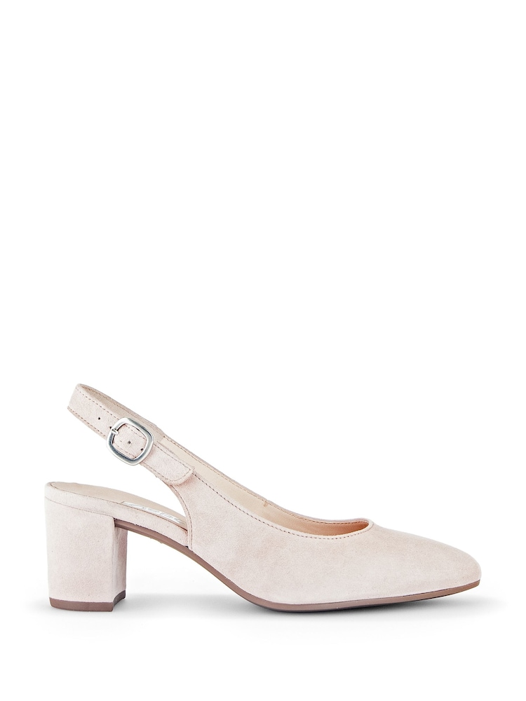 Gabor Pink Helmsdale Rouge Suede Slingback Shoes - Image 1 of 5