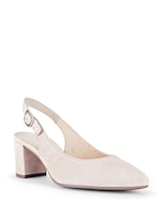 Gabor Pink Helmsdale Rouge Suede Slingback Shoes - Image 3 of 5