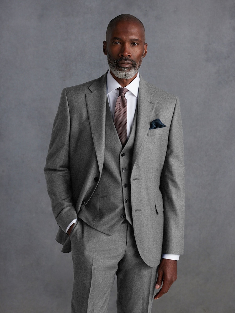 Grau - Signature Flanell-Anzugsjackett „Zignone“ - Image 1 of 10