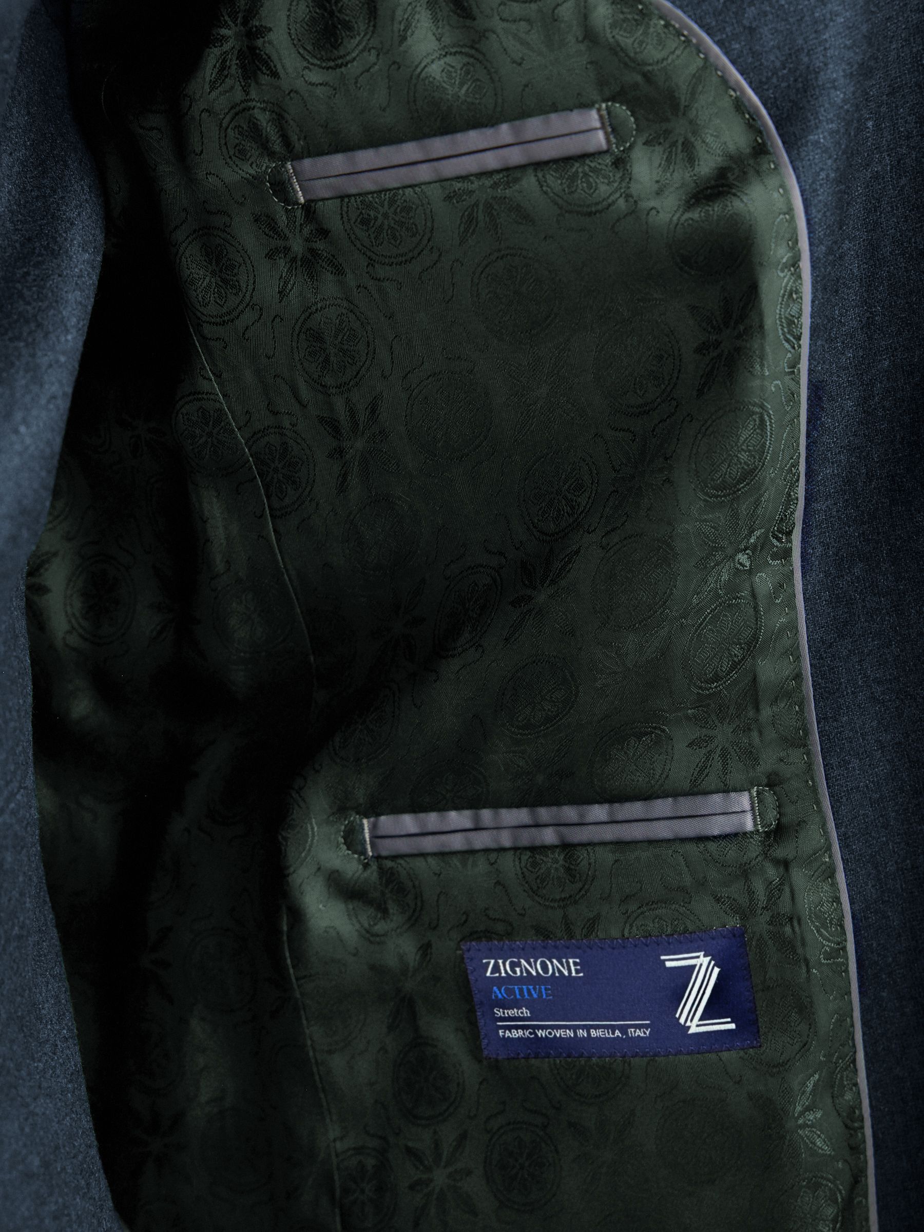 Buy Blue Signature Zignone Flannel Suit Jacket from the Next UK online shop