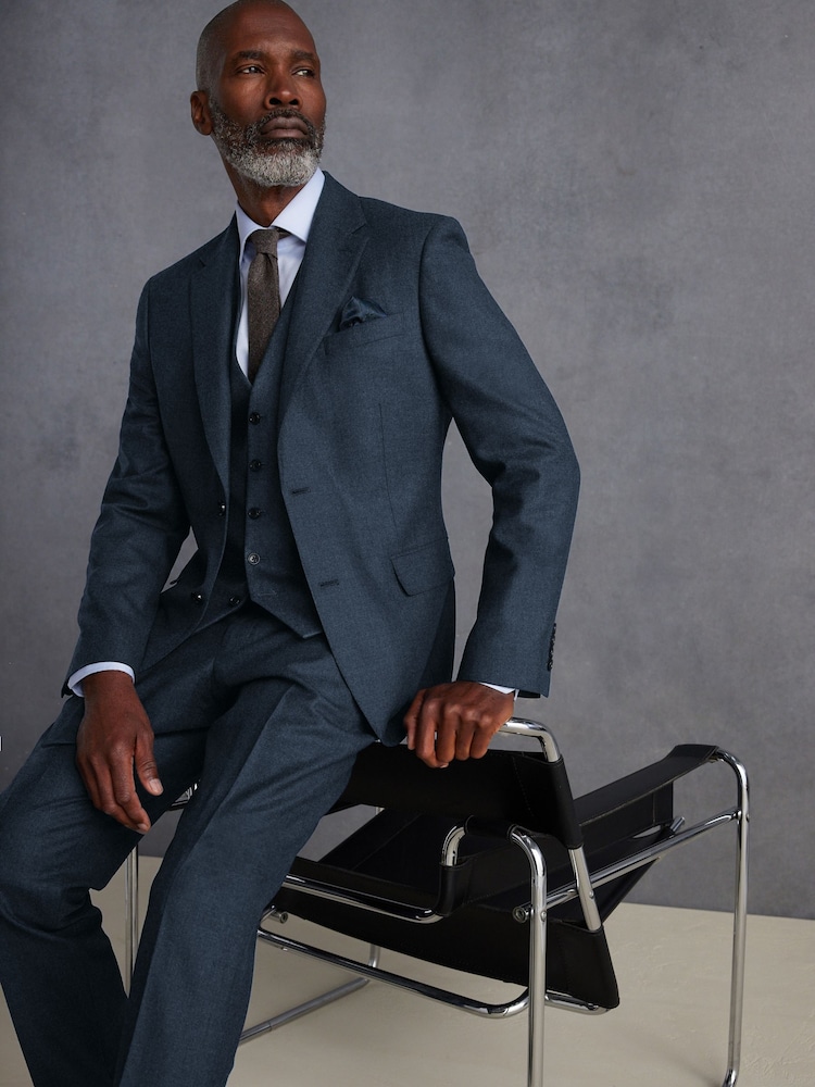 Bleu - Signature Veste de costume en flanelle Zignone - Image 3 of 11