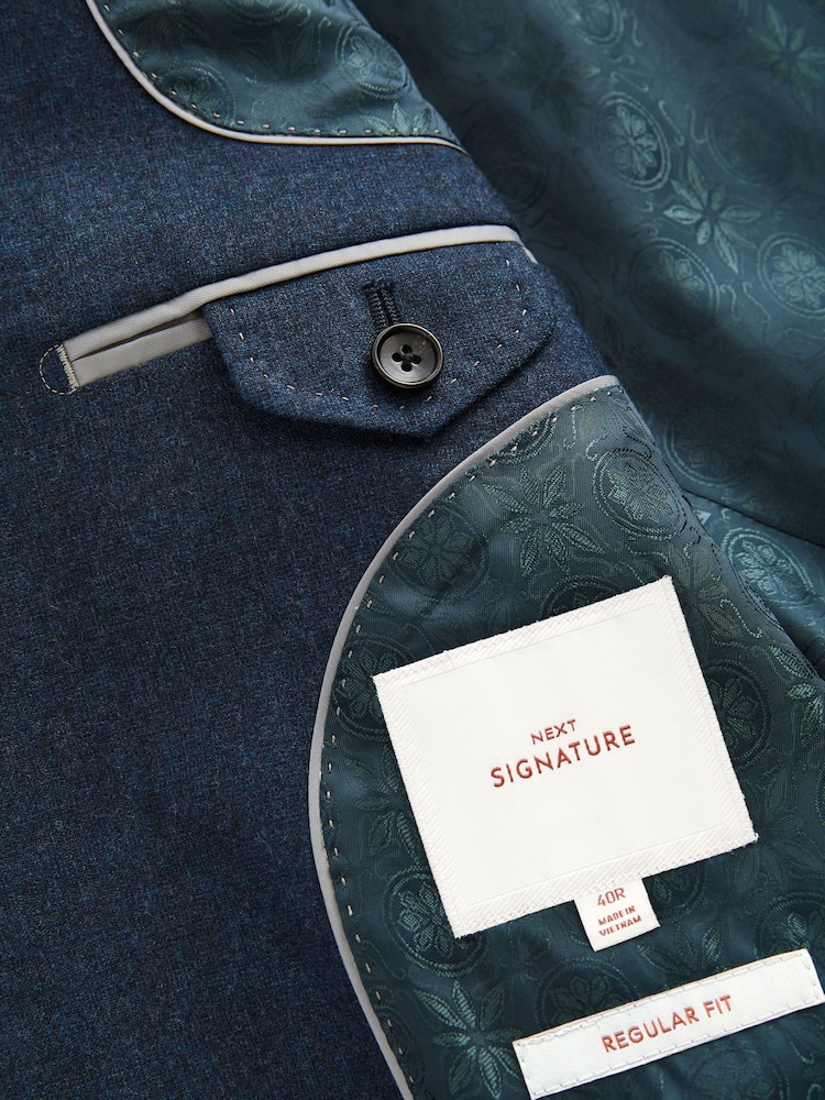 Bleu - Signature Veste de costume en flanelle Zignone - Image 9 of 11