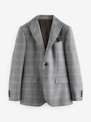 Grau - Signature Marzotto Check Italian Wool Suit Jacket - Bild 5 von 8