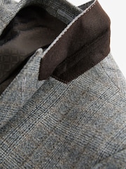 Grau - Signature Marzotto Check Italian Wool Suit Jacket - Bild 8 von 8