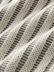 Grey EDIT Relaxed Short Sleeve Knitted Crew Jumper - Image 7 of 7
