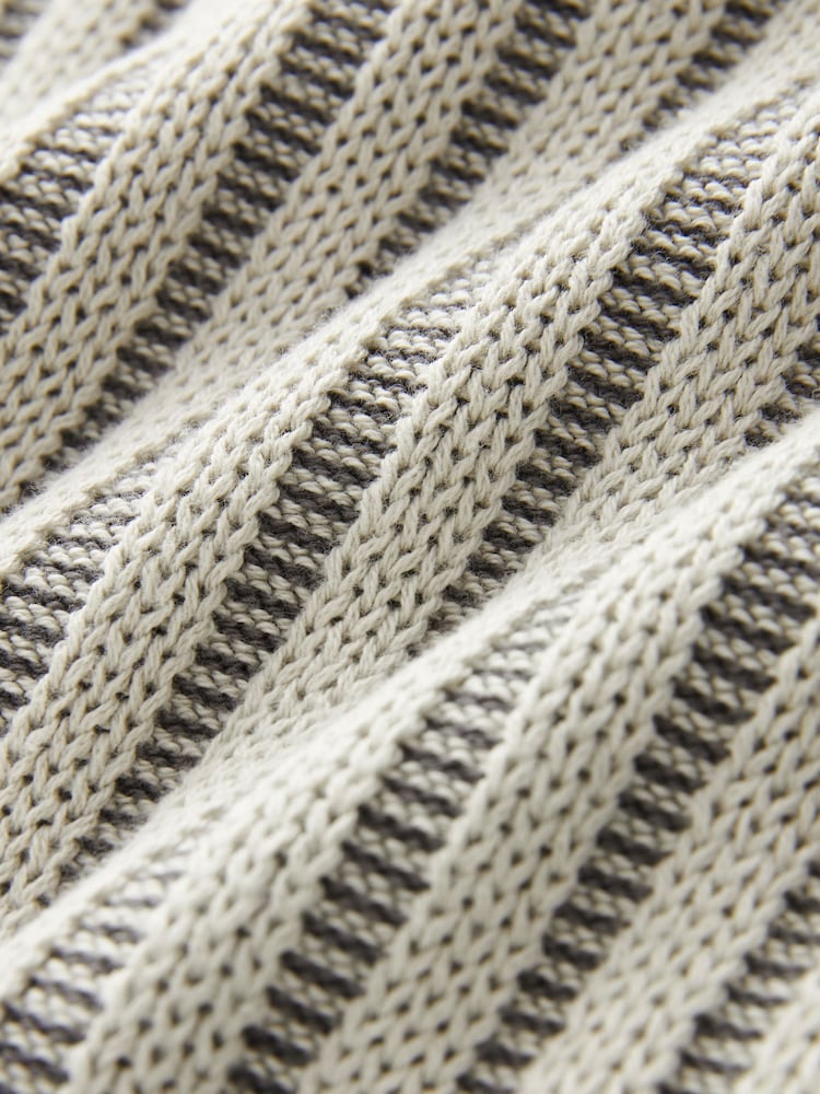 Grey EDIT Relaxed Short Sleeve Knitted Crew Jumper - Image 7 of 7