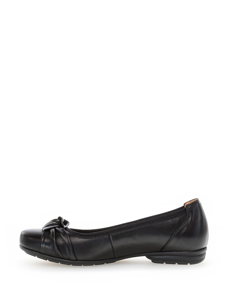 Gabor Wide Fit Ashlene Leather Ballerina Style Shoes - Image 2 of 5