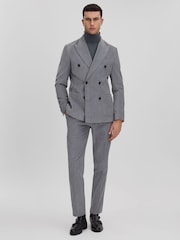 Reiss Ice Blue Kempton Slim Fit Corduroy Trousers with Turn-Ups - Image 3 of 6