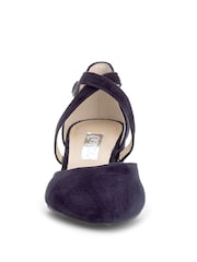 Gabor Blue Gazelle Atlantik Suede Open Court Shoes - Image 5 of 8