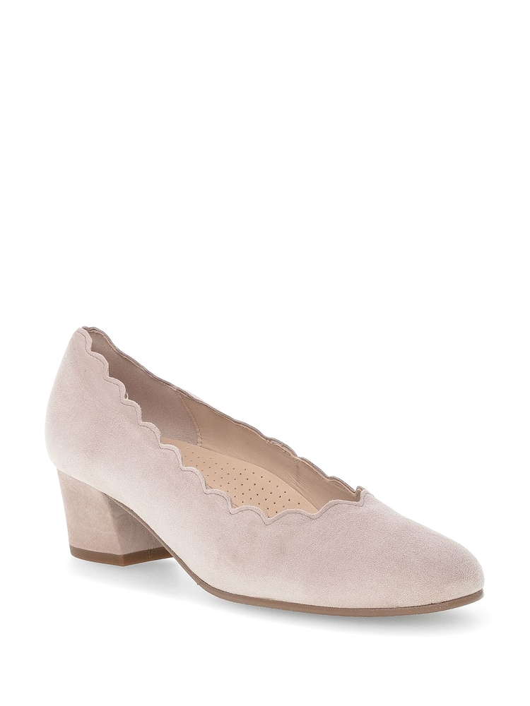 Gabor Wide Fit Gigi Antikrosa Suede Court Shoes - Image 2 of 5 Gabor Wide Fit Gigi Antikrosa Suede Court Shoes - Image 2 of 5