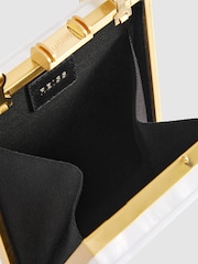 Reiss White Gigi Acetate Clutch Bag - Image 3 of 6