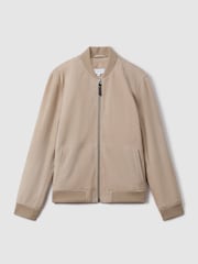 Reiss Stone Dilan Suede Zip-Through Bomber Jacket - Image 2 of 7