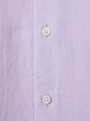 Reiss Orchid Ruban Linen Button-Through Shirt - Image 6 of 6