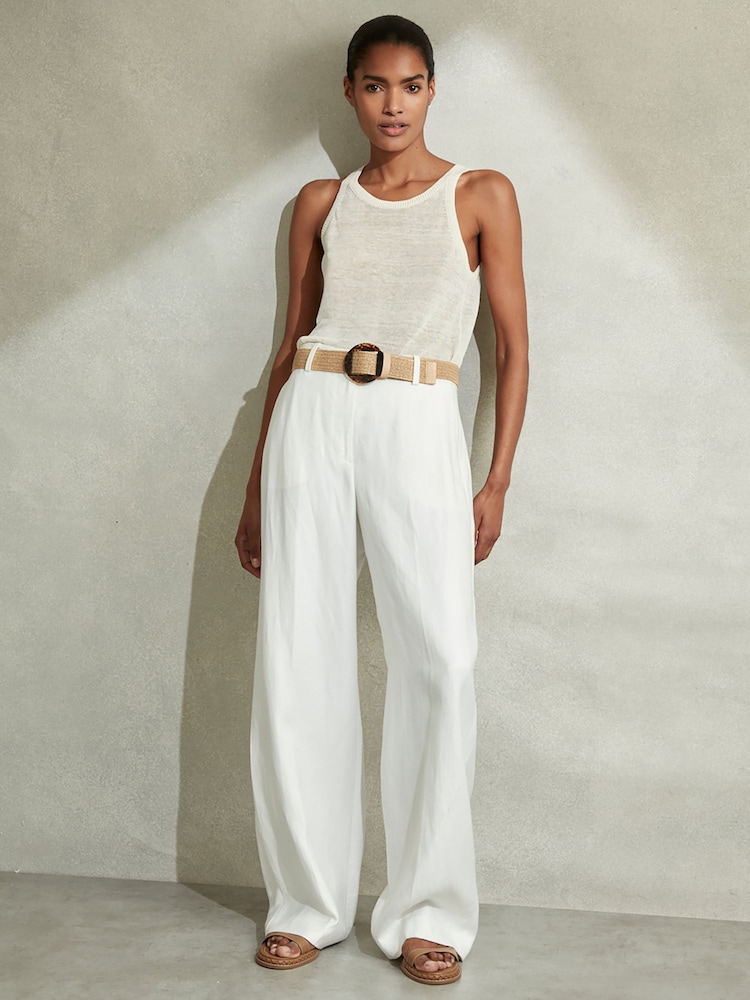 Reiss Natural Rachel Elasticated Woven Belt - Image 2 of 4 Reiss Natural Rachel Elasticated Woven Belt - Image 2 of 4