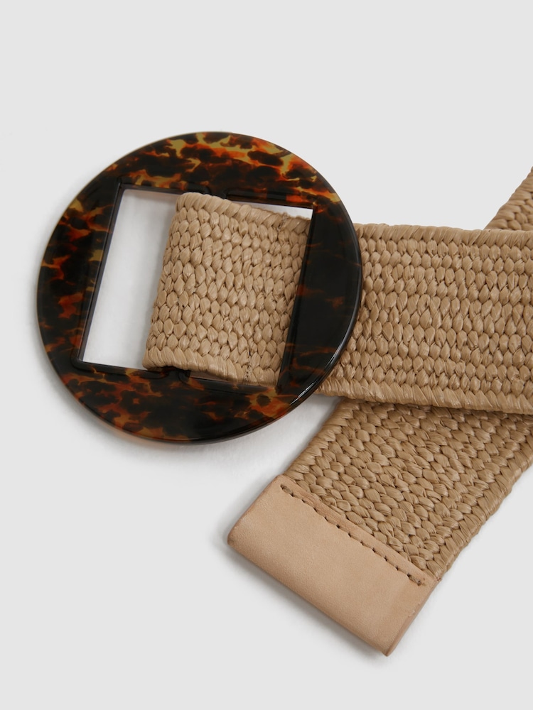Reiss Natural Rachel Elasticated Woven Belt - Image 4 of 4 Reiss Natural Rachel Elasticated Woven Belt - Image 4 of 4