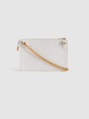 Reiss White Picton Leather Chain Crossbody Bag - Image 4 of 5