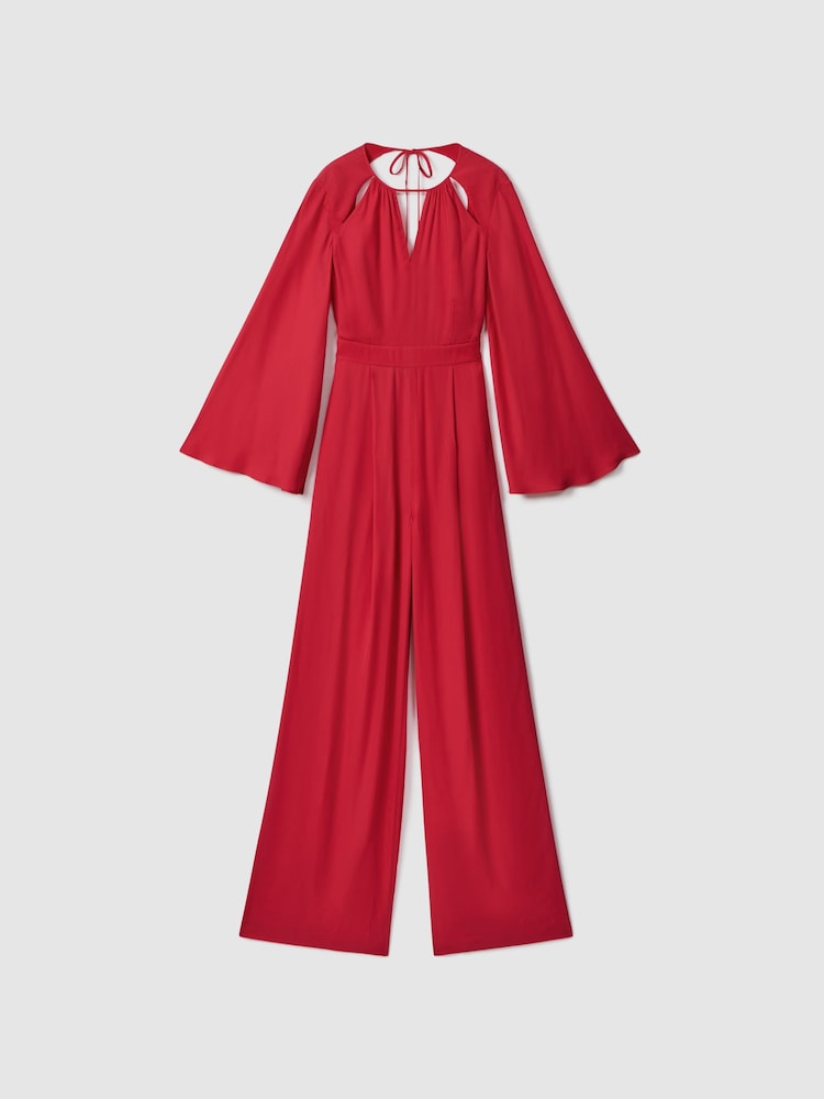 Reiss Coral Tania Cut-Out Flared Sleeve Jumpsuit - Image 2 of 5