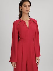 Reiss Coral Tania Cut-Out Flared Sleeve Jumpsuit - Image 3 of 5