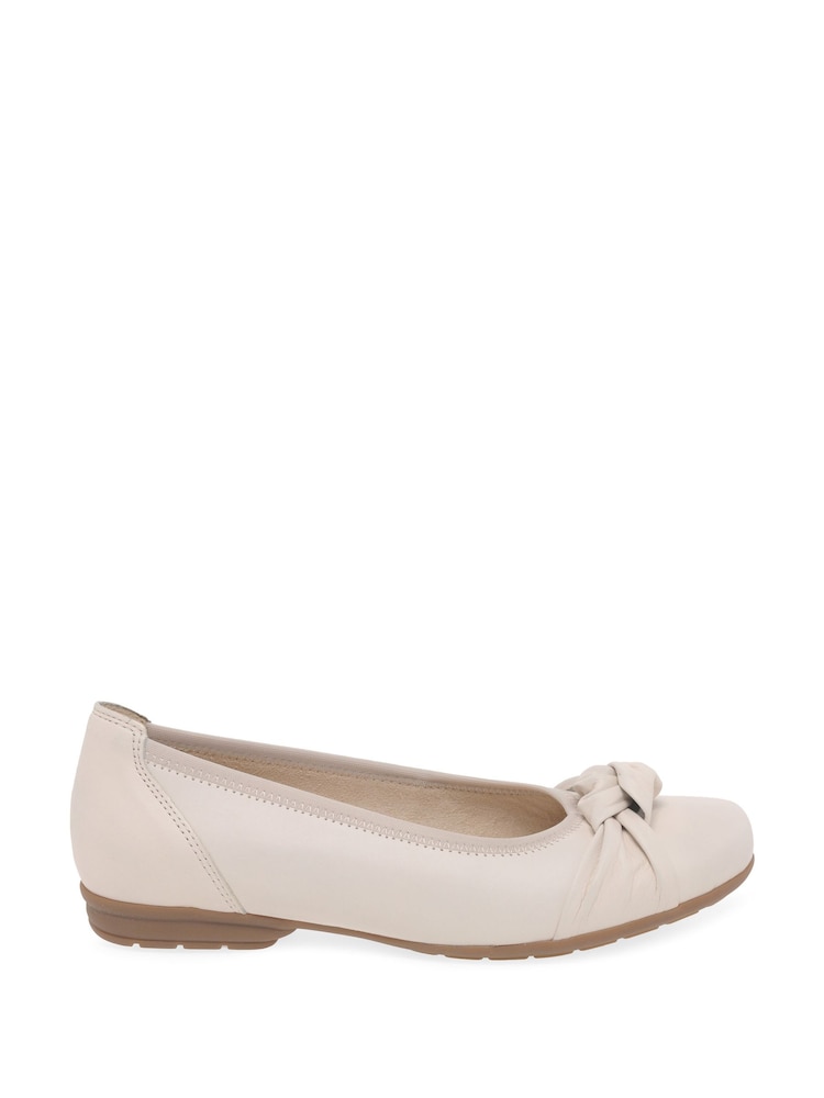 Gabor Wide Fit Ashlene Leather Ballerina Style Shoes - Image 1 of 5 Gabor Wide Fit Ashlene Leather Ballerina Style Shoes - Image 1 of 5
