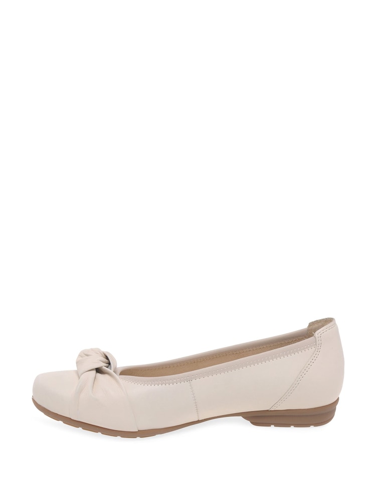 Gabor Wide Fit Ashlene Leather Ballerina Style Shoes - Image 2 of 5 Gabor Wide Fit Ashlene Leather Ballerina Style Shoes - Image 2 of 5