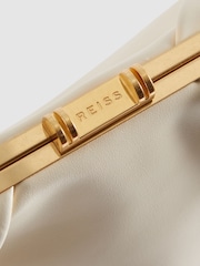 Reiss Off White Madison Leather Clutch Bag - Image 5 of 5