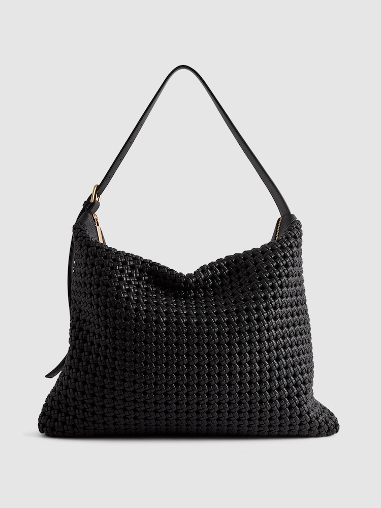 Bolso tote de cuero trenzado Vigo de Reiss - Imagen 1 de 5