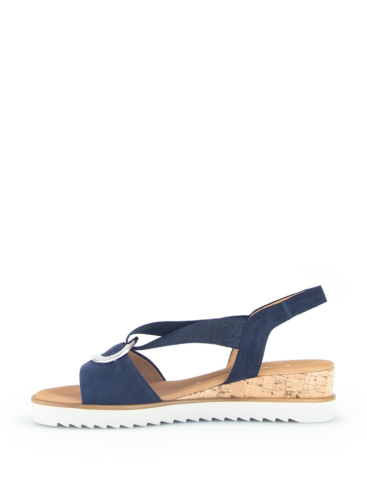 Gabor Wide Fit Reese Soft Nubuck Sandals - Image 2 of 5
