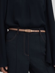 Reiss Nude Lara Thin Leather Belt - Image 2 of 4