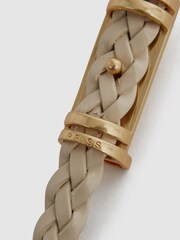 Reiss Cream Lara Thin Leather Belt - Image 4 of 5