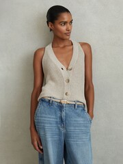 Reiss Cream Lara Thin Leather Belt - Image 5 of 5