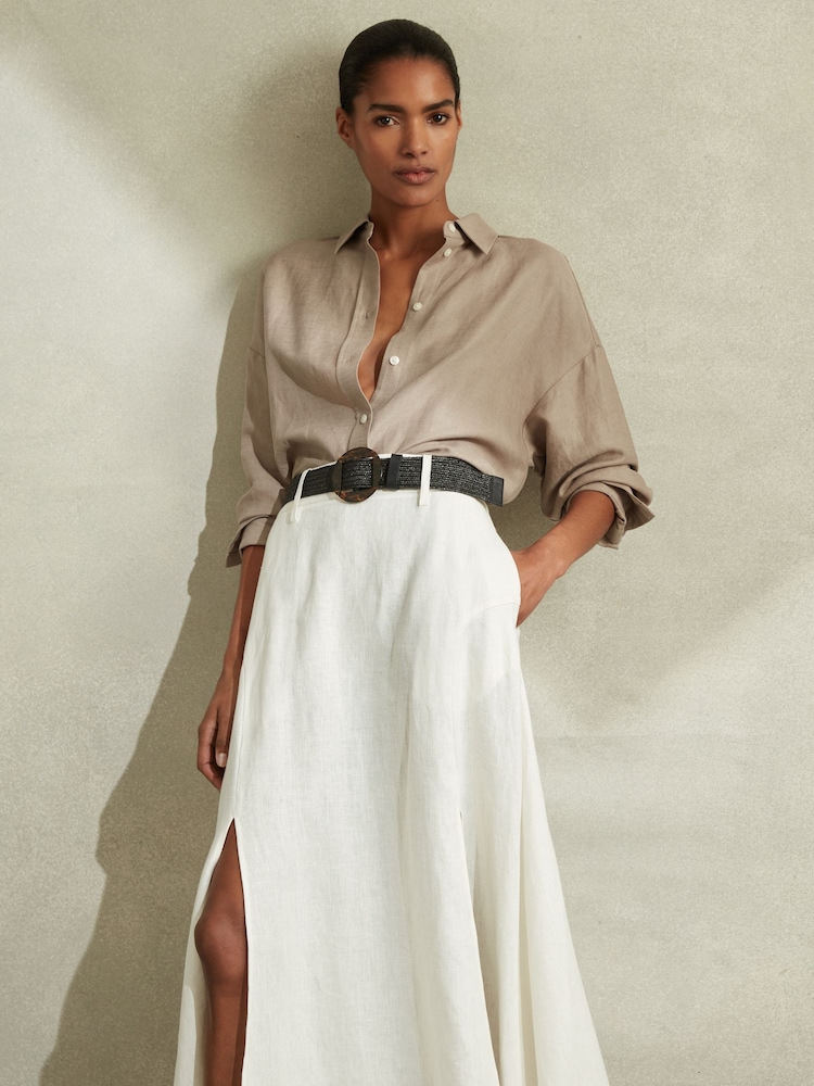 Reiss Black Rachel Elasticated Woven Belt - Image 2 of 4 Reiss Black Rachel Elasticated Woven Belt - Image 2 of 4