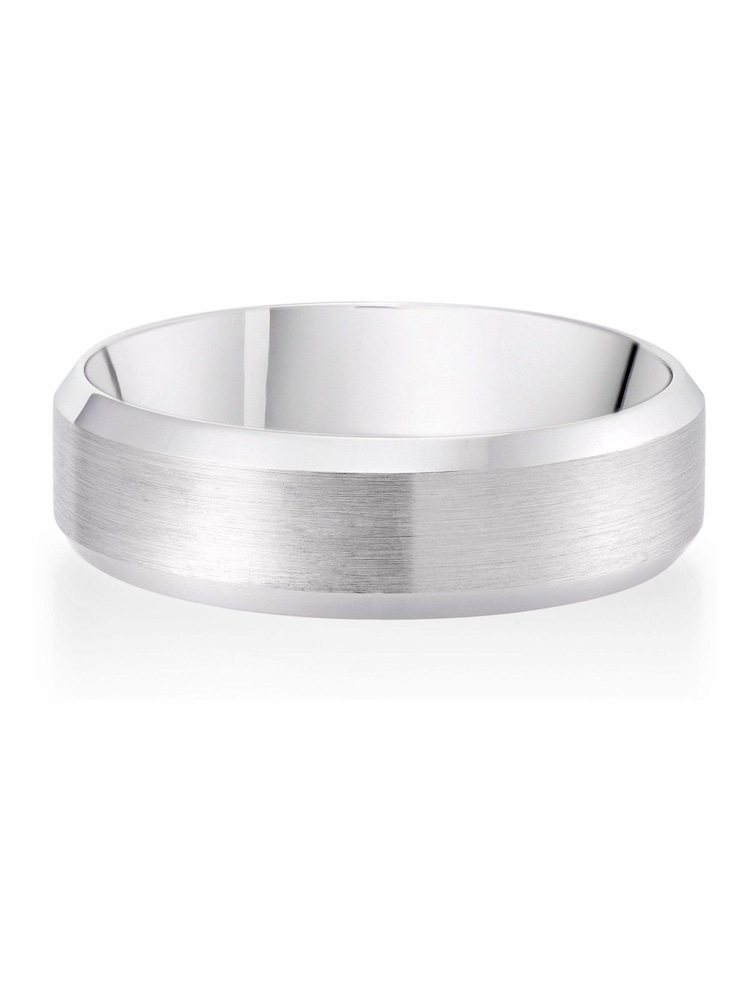 Beaverbrooks White Gold 9ct Mens Wedding Ring - Image 2 of 5