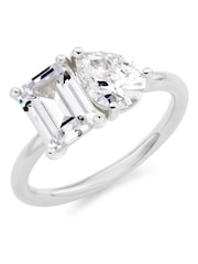 Beaverbrooks Sterling Silver Cubic Zirconia Ring - Image 1 of 5
