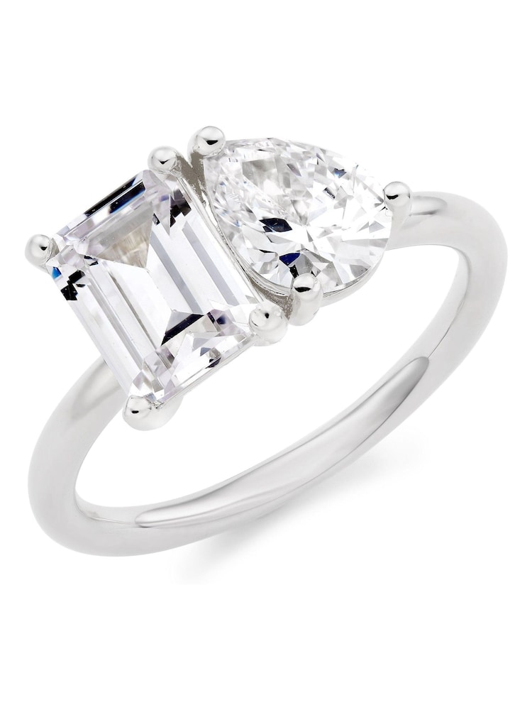 Beaverbrooks Sterling Silver Cubic Zirconia Ring - Image 1 of 5 Beaverbrooks Sterling Silver Cubic Zirconia Ring - Image 1 of 5