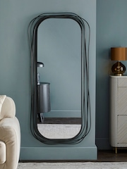 Black Contemporary Metal Full Length Mirror - Image 1 of 6