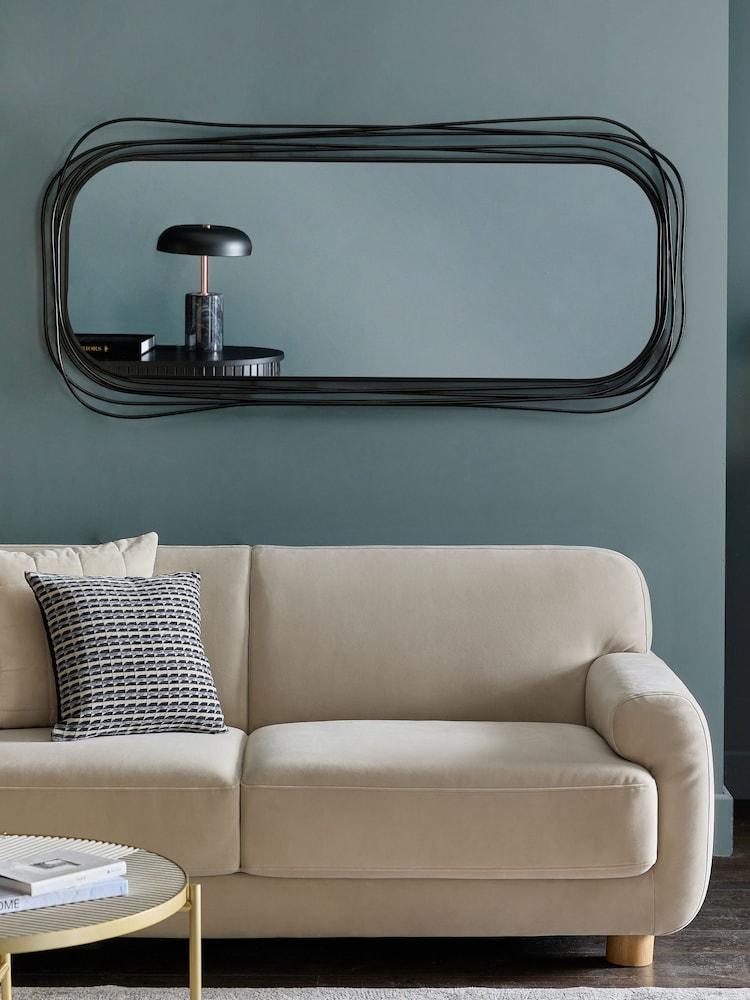 Black Contemporary Metal Full Length Mirror - Image 2 of 6