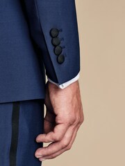 Charles Tyrwhitt Blue Slim Fit Peak Lapel Dinner Suit: Jacket - Image 3 of 5