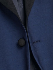 Charles Tyrwhitt Blue Slim Fit Peak Lapel Dinner Suit: Jacket - Image 5 of 5