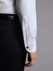 Charles Tyrwhitt Bügelfreies, gepunktetes Hemd mit Stretch-Anteil und Struktur aus 100% Baumwolle - Bild 3 von 5
