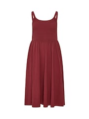 Yours Curve Red Shirred Sundress - Image 5 of 5