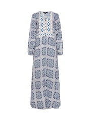 Long Tall Sally Blue Long Sleeve Button Maxi Dress - Image 5 of 5