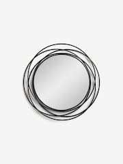 Black Contemporary Wire 60cm Wall Mirror - Image 2 of 3