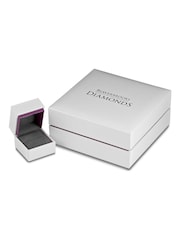 Beaverbrooks Mens Platinum and Zirconium Diamond Wedding Black Ring - Image 3 of 4