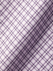 Charles Tyrwhitt Purple Mauve Grid Check Non-iron Stretch Twill Slim Fit Shirt - Image 5 of 5
