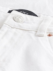 White Ripped Denim Bermuda Shorts - Image 7 of 7