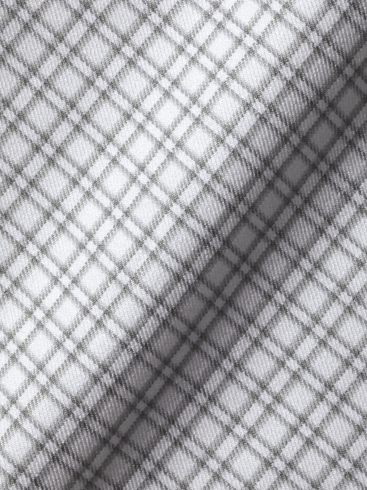 Charles Tyrwhitt Grey Grid Check Non-Iron Stretch Twill Slim Fit Shirt - Image 5 of 5