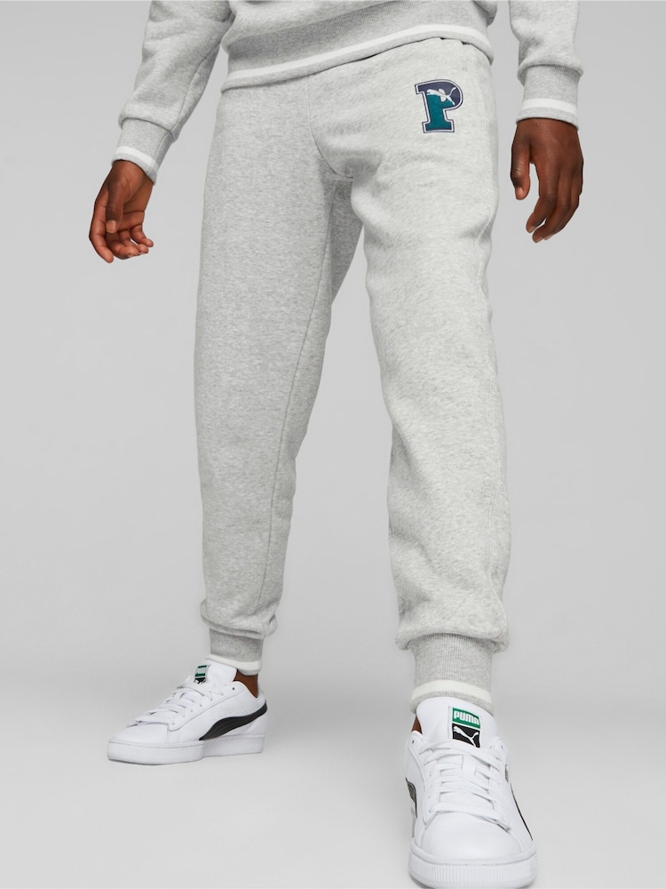 Puma Grey SQUAD Youth Fleece Sweat Joggers - Image 1 of 5 Puma Grey SQUAD Youth Fleece Sweat Joggers - Image 1 of 5
